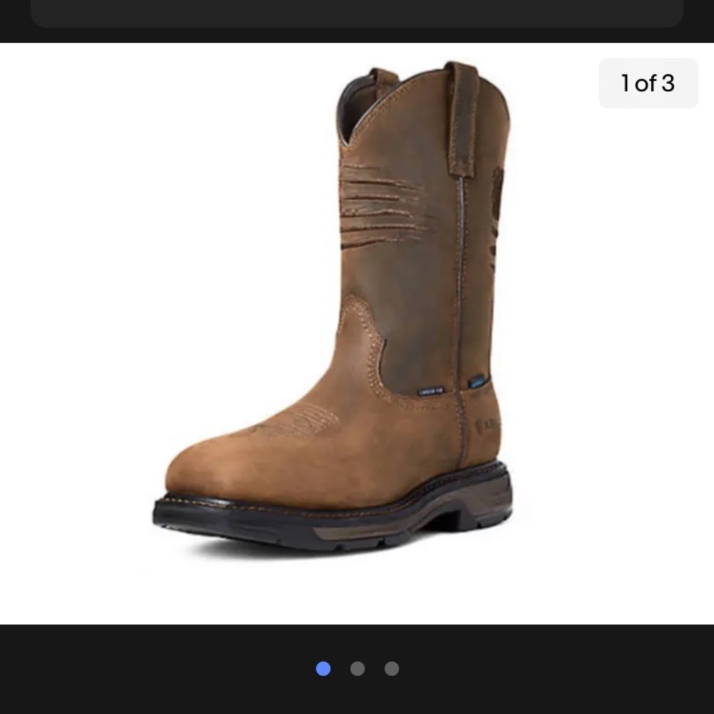 Composite square toed work boots